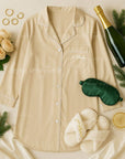 Personalized Satin Pajama Long Sleeved Dress
