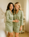Personalized Satin Pajama Long Sleeved Dress