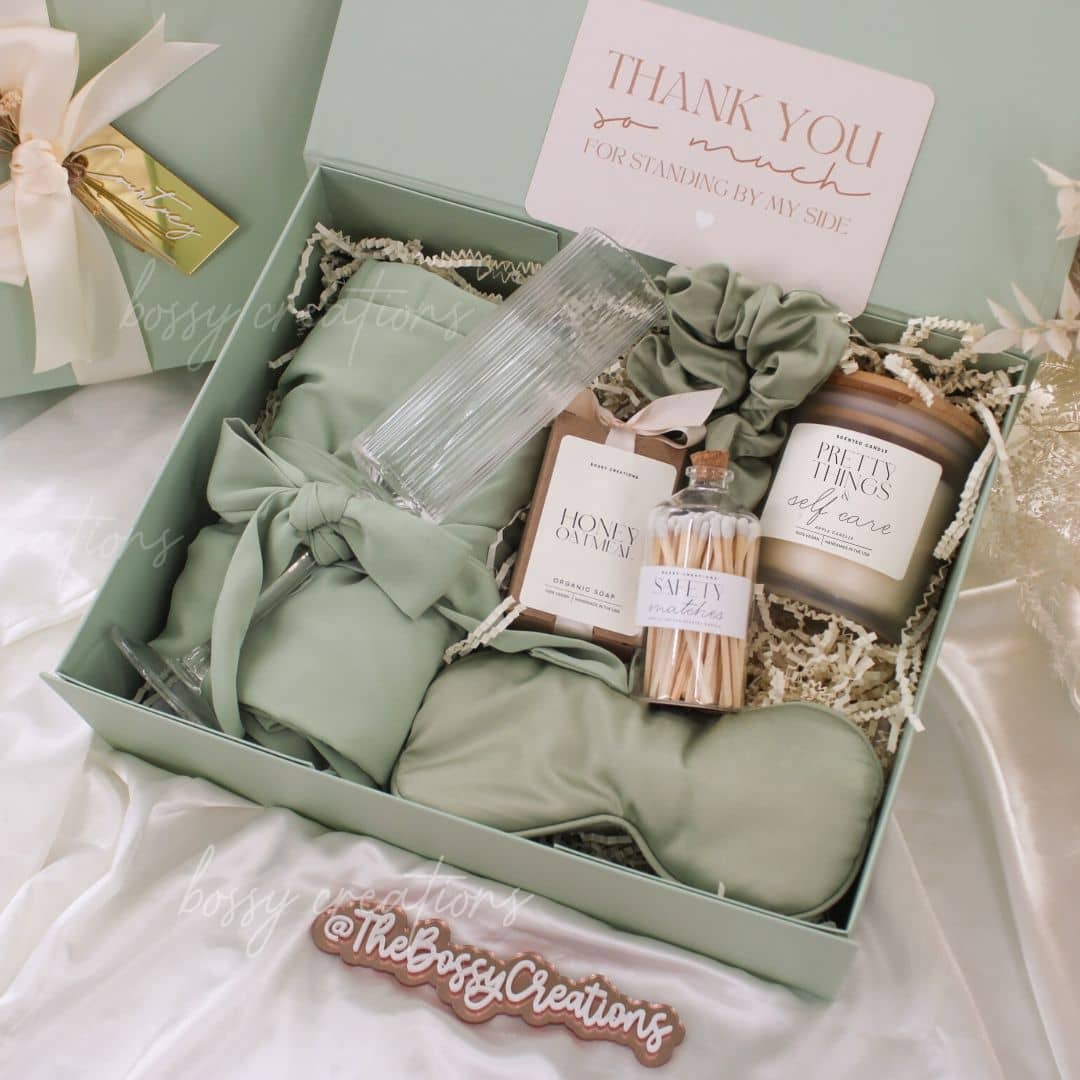 Sage Wood Crate Set: Spa Gift store | Bath Gift | Unique Gift | Gifts For Women | Relaxation | Bridesmaid Gift | Birthday | Gift For Her