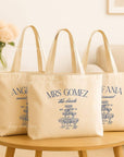 Personalized Large Beach Bag W/ Zipper (Canvas Totes)