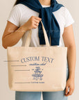 Personalized Large Beach Bag W/ Zipper (Canvas Totes)