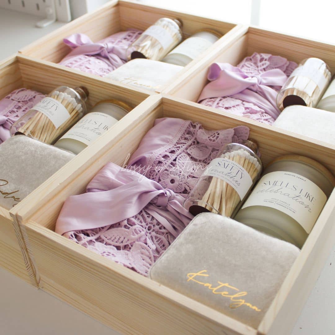 Modern and Stylish Lavender Bridesmaid Satin Robes