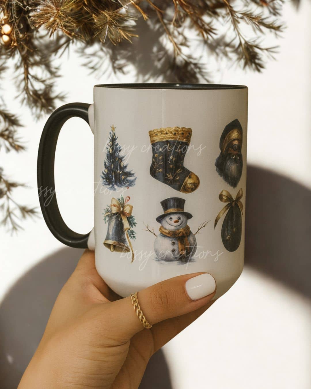 Black &amp; Gold Elegant Christmas Box