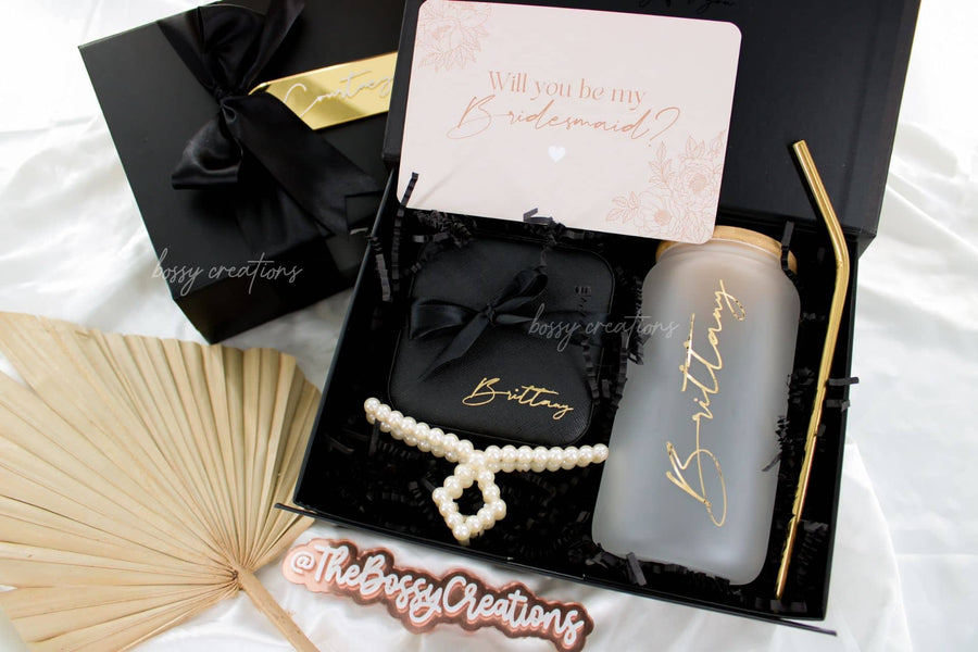 Black Bridesmaid Proposal Box