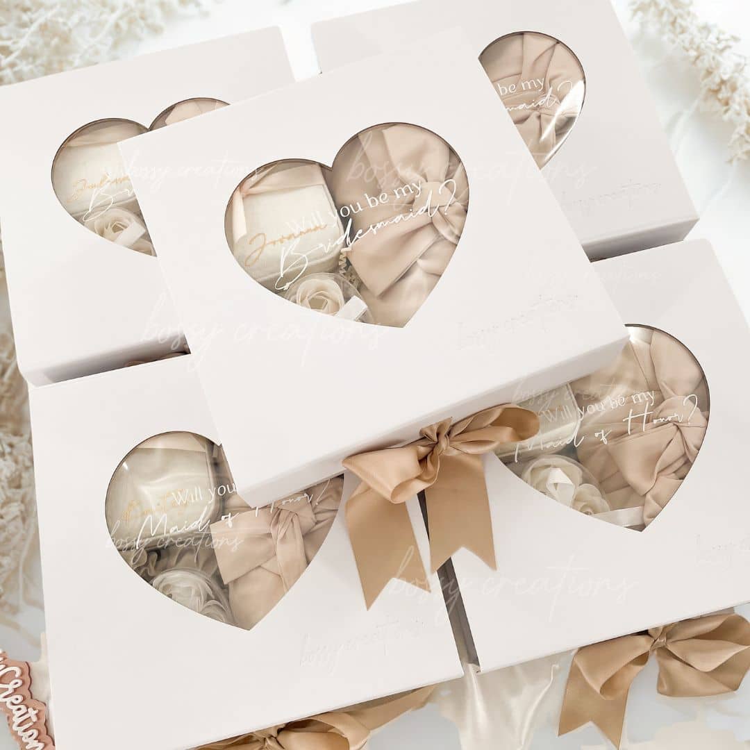 Champagne &amp; Satin Heart Box