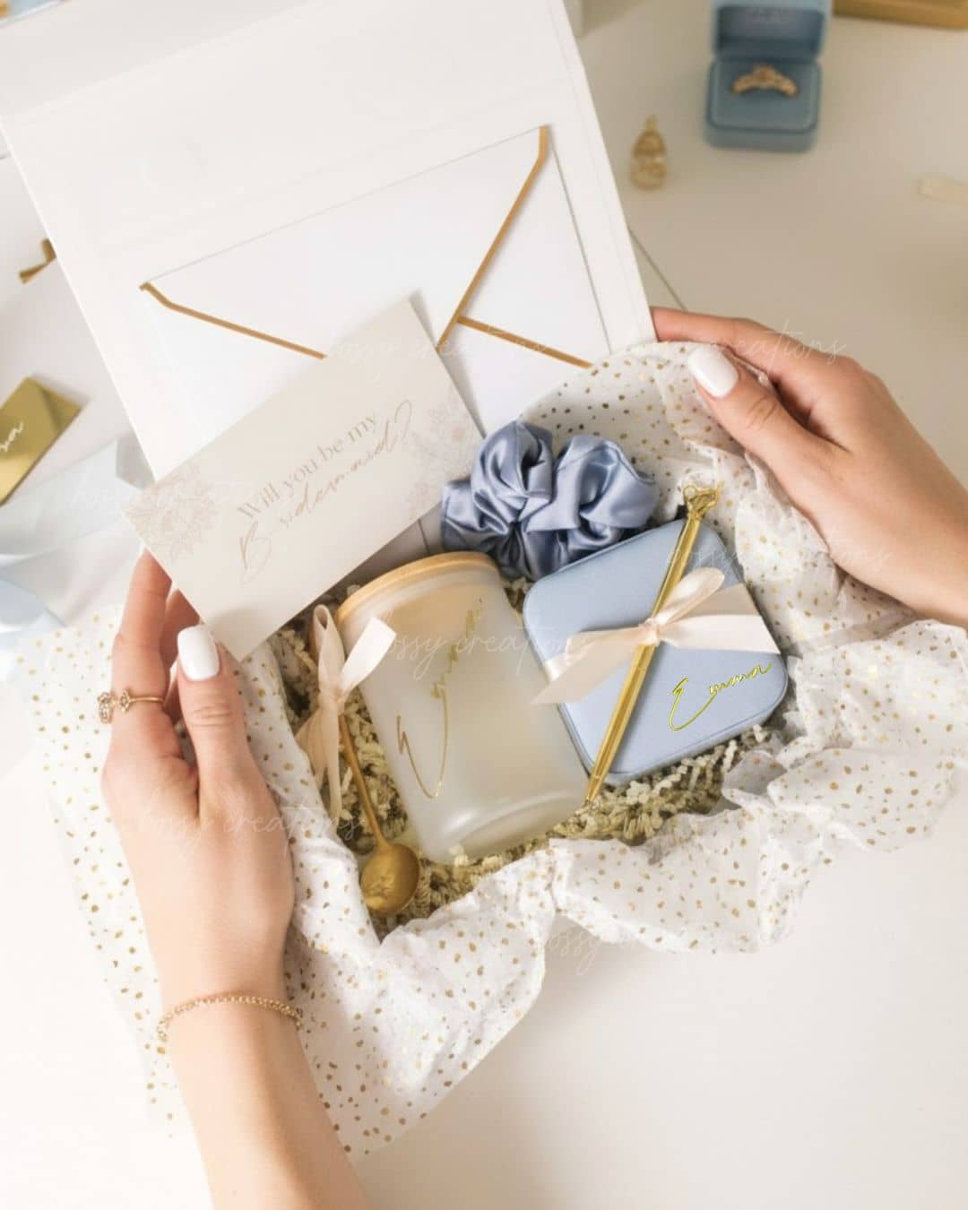 Something Blue Bridal Party Box – Bossy Creations