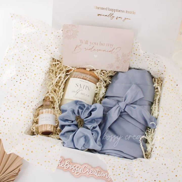 Dusty Blue Bridesmaid Proposal Gift, Personalized Makeup Bag, Will You Be  My Maid of Honor, Large Make Up Pouch Bag P157