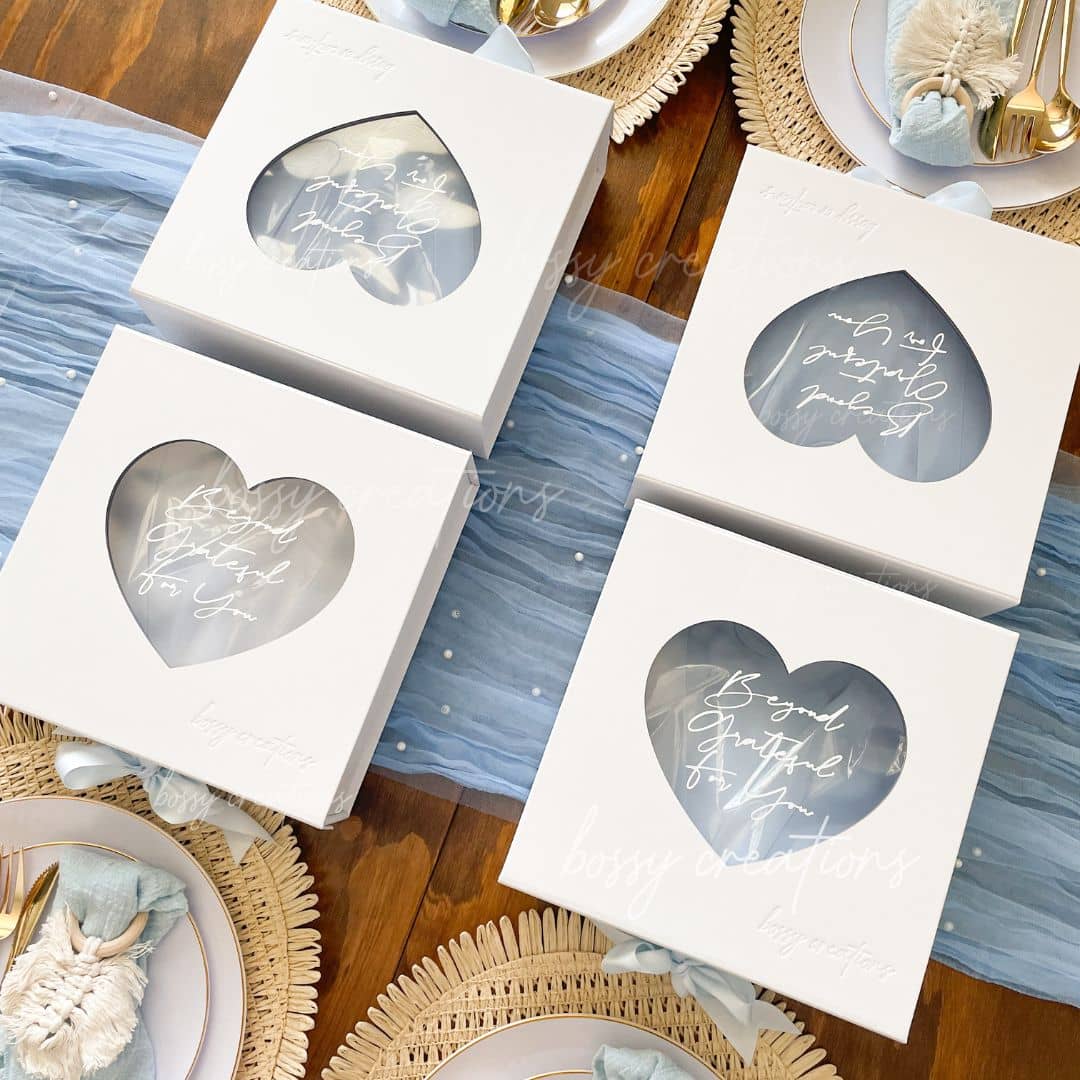 Champagne &amp; Satin Heart Box