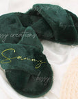 Personalized Fluffy Slippers For Bridal Party