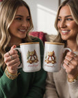 Burgundy Teddy Personalized Xmas Mug