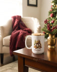 Burgundy Teddy Personalized Xmas Mug