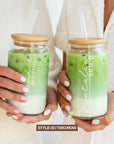 Personalized Iced Coffee Tumbler (16oz / Clear)