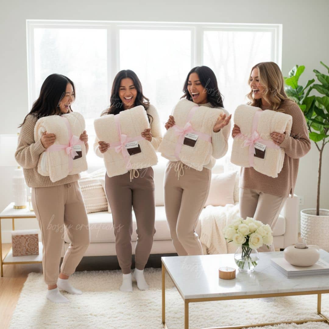 Personalized Sherpa Blanket Couples / Bridesmaids