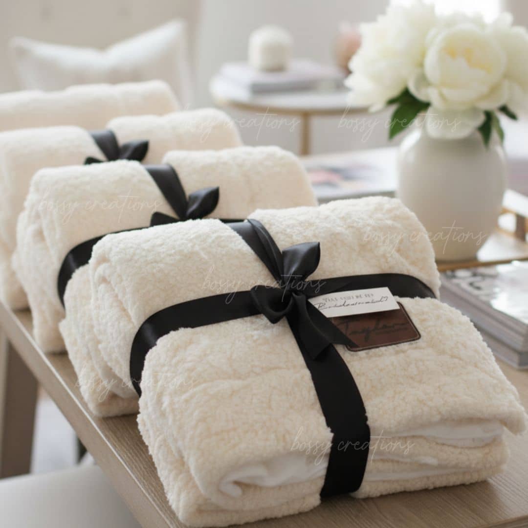Personalized Sherpa Blanket Couples / Bridesmaids