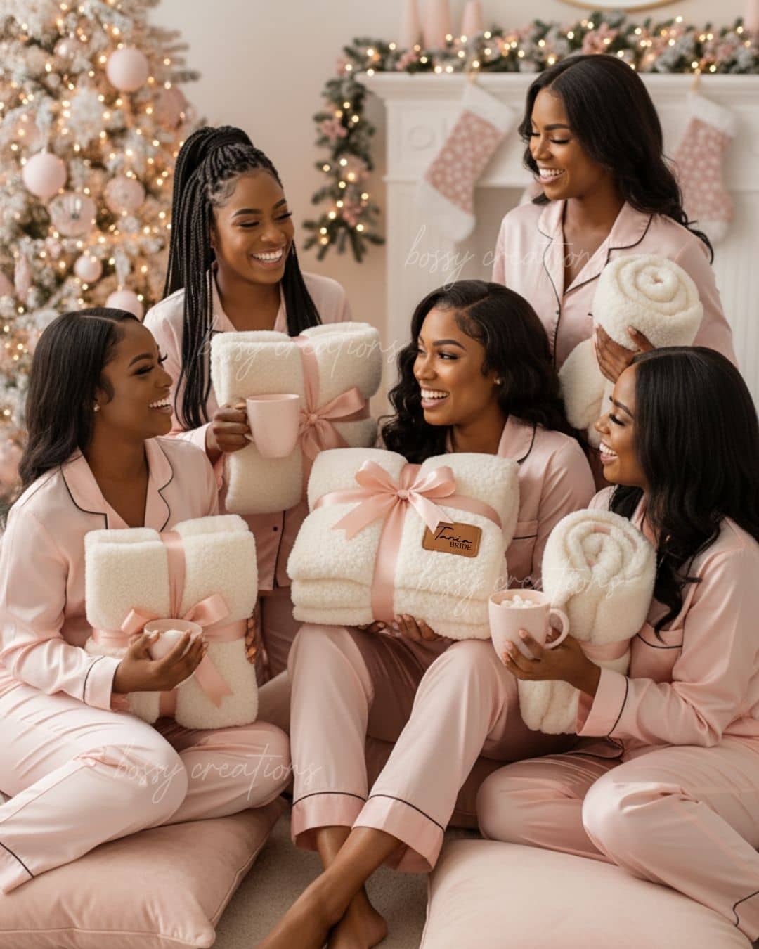 Personalized Sherpa Blanket Couples / Bridesmaids