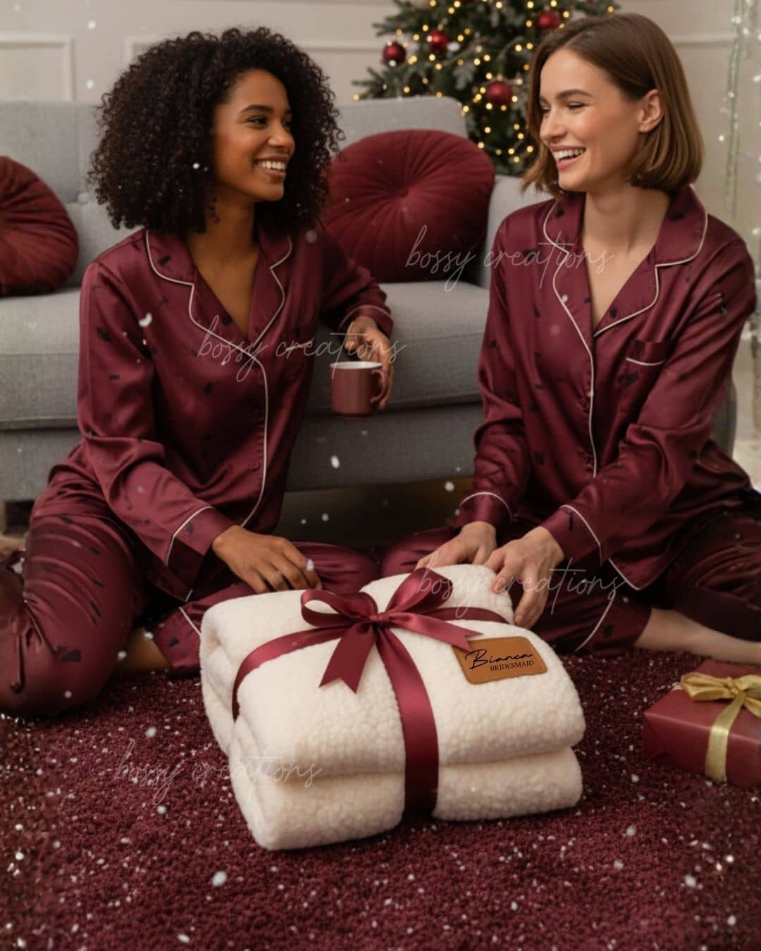 Personalized Sherpa Blanket Couples / Bridesmaids