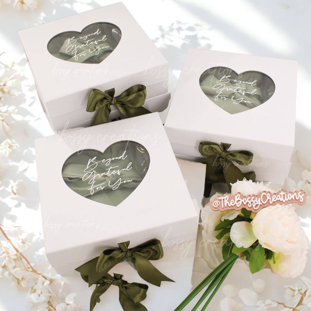 Champagne &amp; Satin Heart Box
