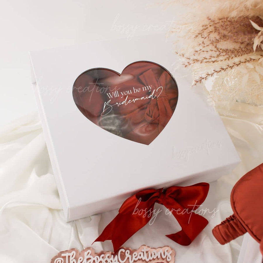 Mimosa Sips Heart Gift Box
