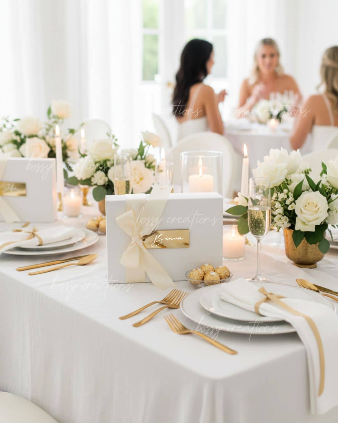 Empty Magnetic Gift Box + Card (WHITE)