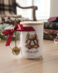 Burgundy Teddy Personalized Xmas Mug