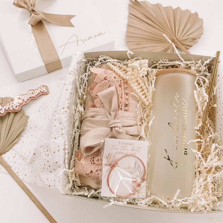 Green Bridesmaid proposal gift set – Crafty Lady Boutique